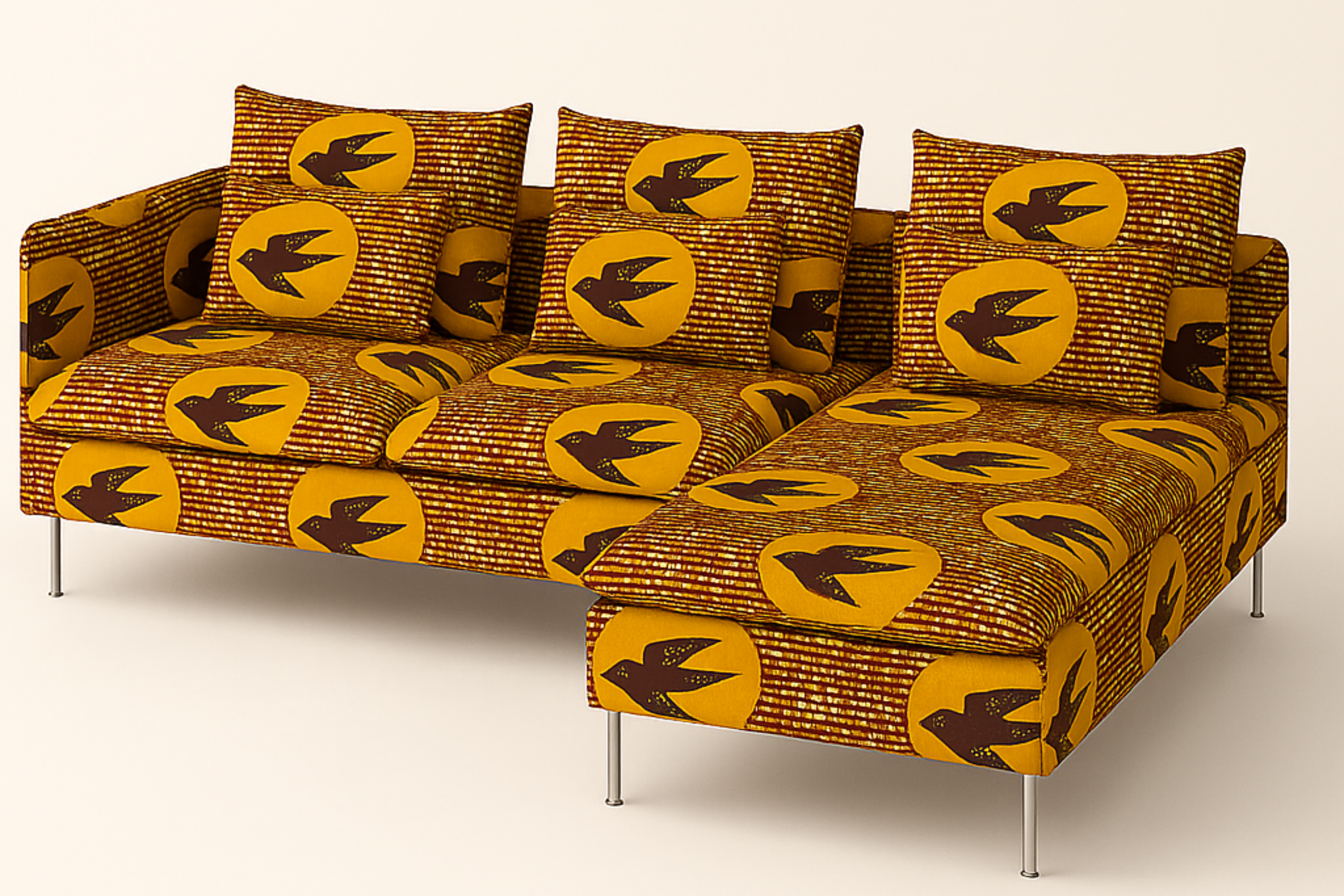Custom Adire Sofa Slip Covers