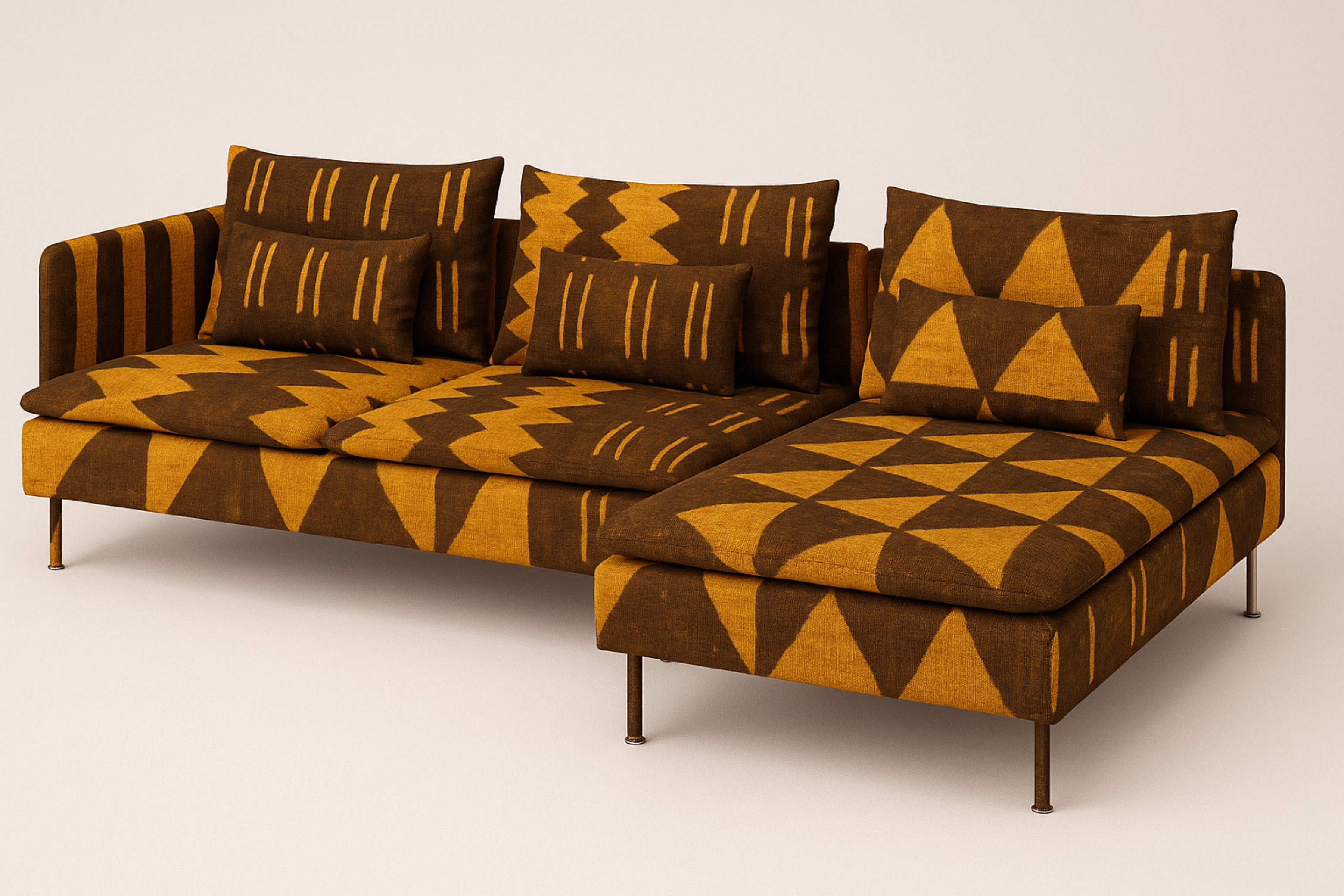 Custom Adire Sofa Slip Covers