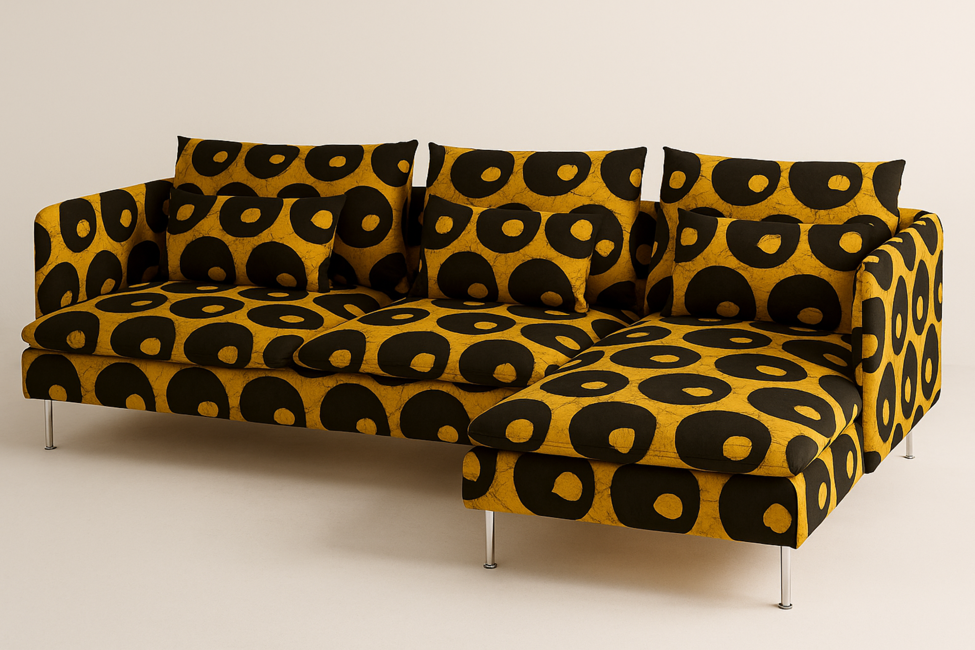 Custom Adire Sofa Slip Covers