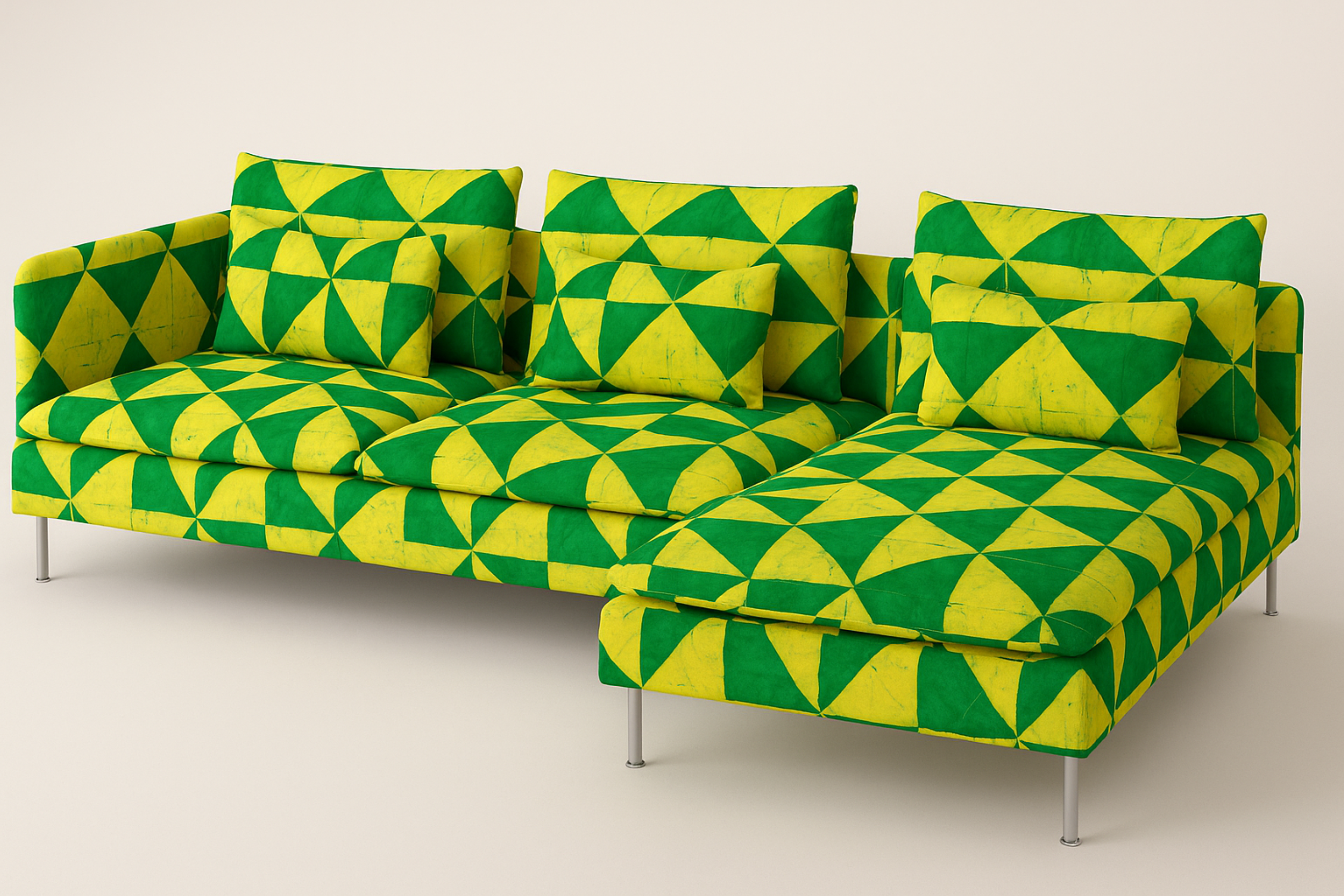 Custom Adire Sofa Slip Covers