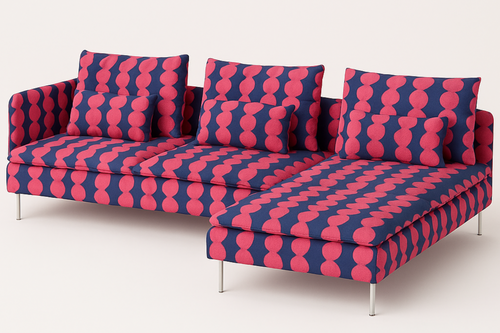 Custom Adire Sofa Slip Covers
