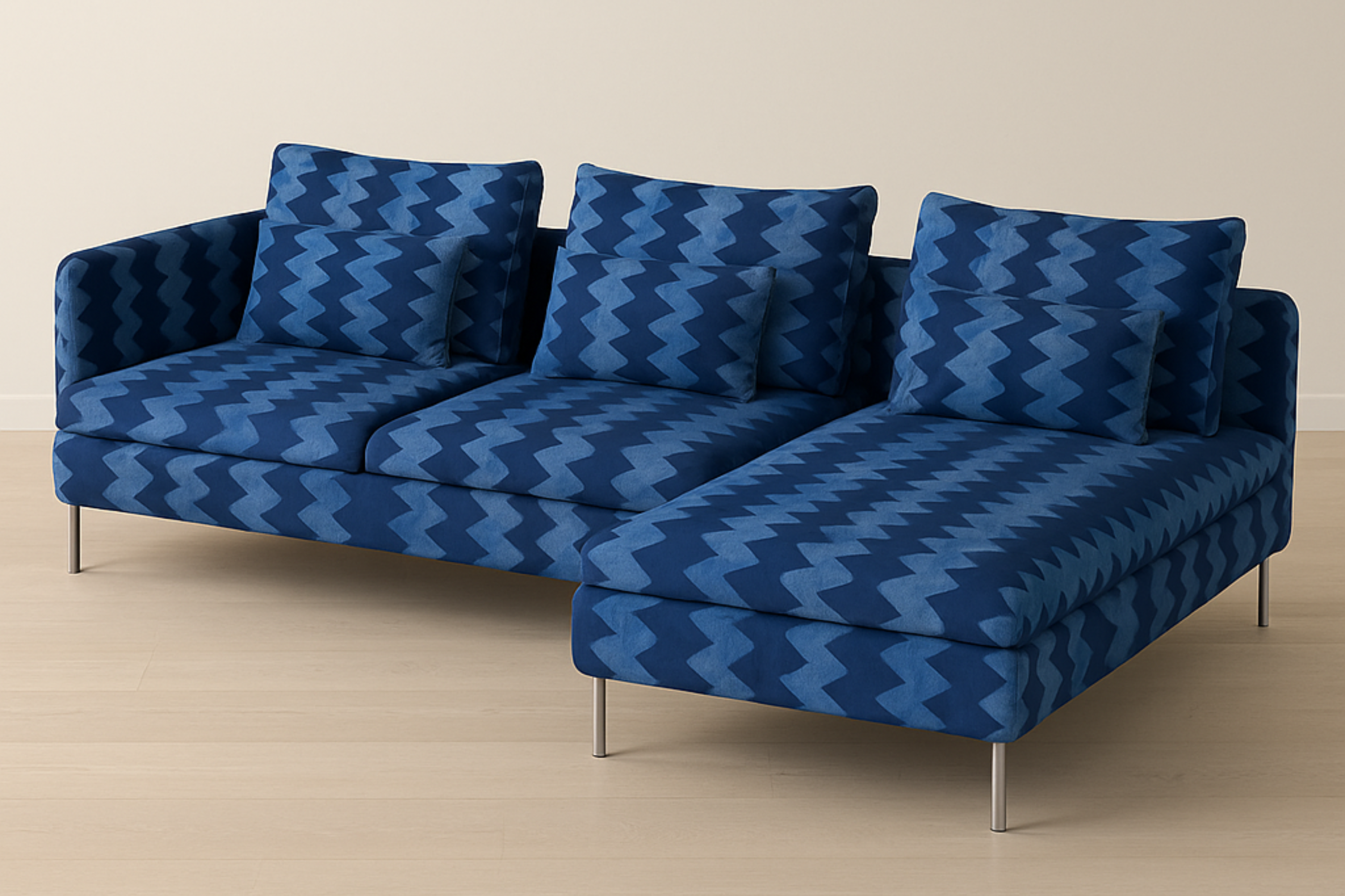 Custom Adire Sofa Slip Covers
