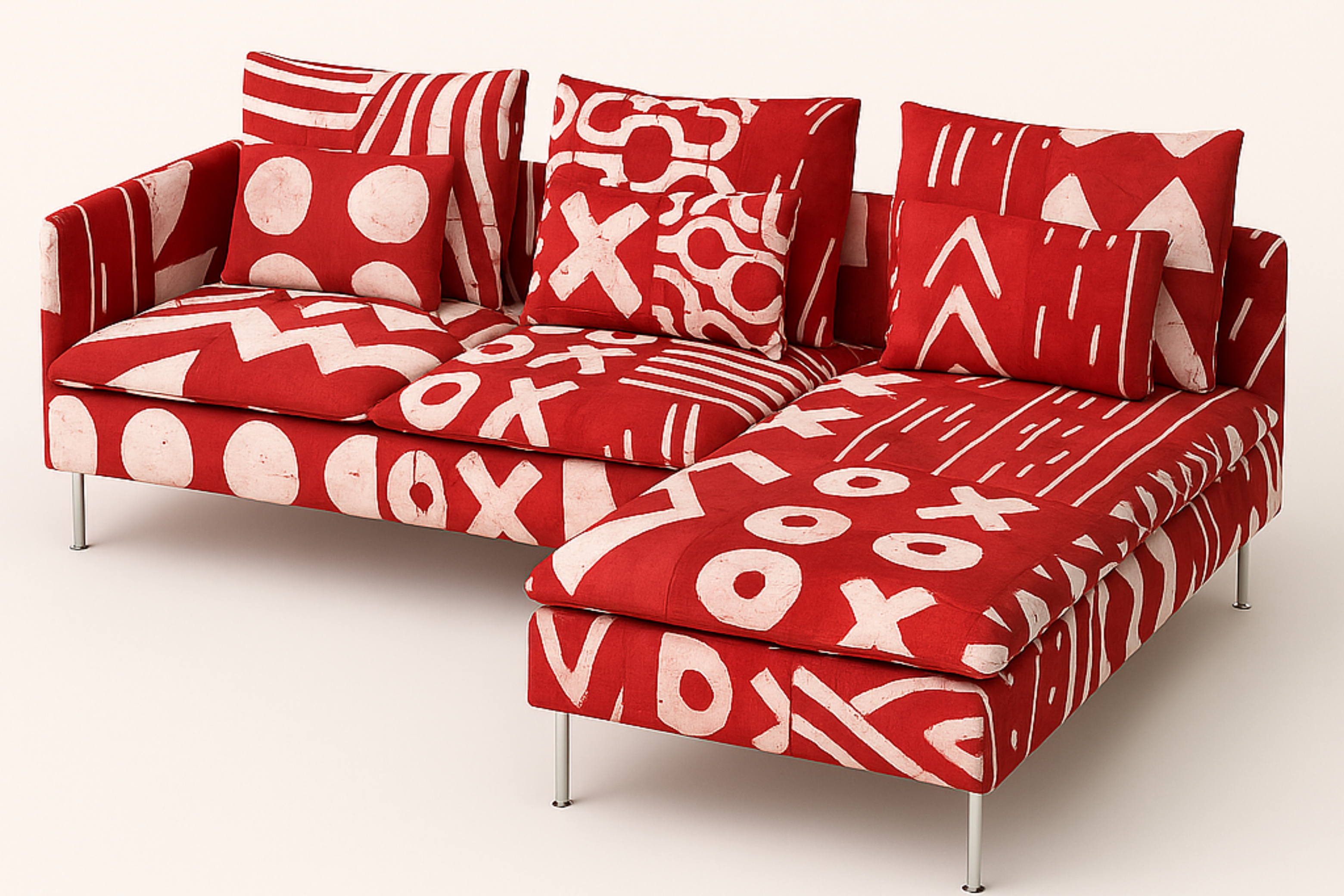 Custom Adire Sofa Slip Covers